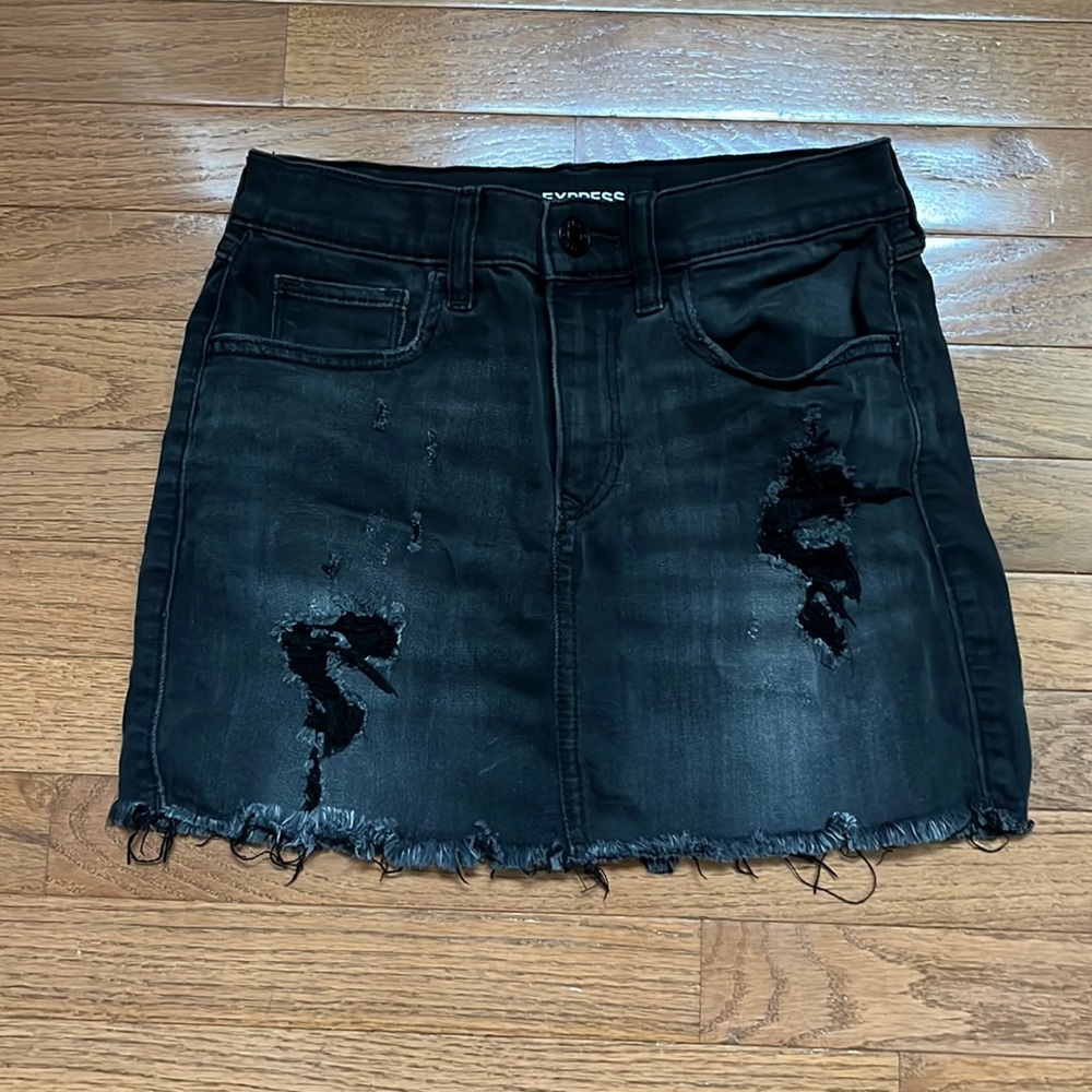 Black Jean mini Skirt